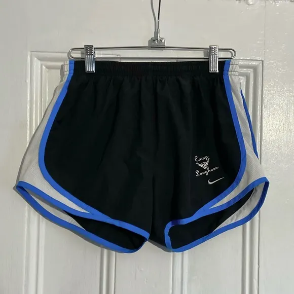 🆕 Nike Camp Longhorn Athletic Shorts - Black with Blue &amp; White Detailing