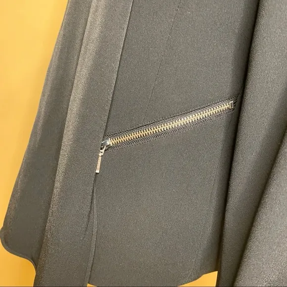 🛍️ Trouve Black Convertible Open Front Zipper Blazer Size L NWT
