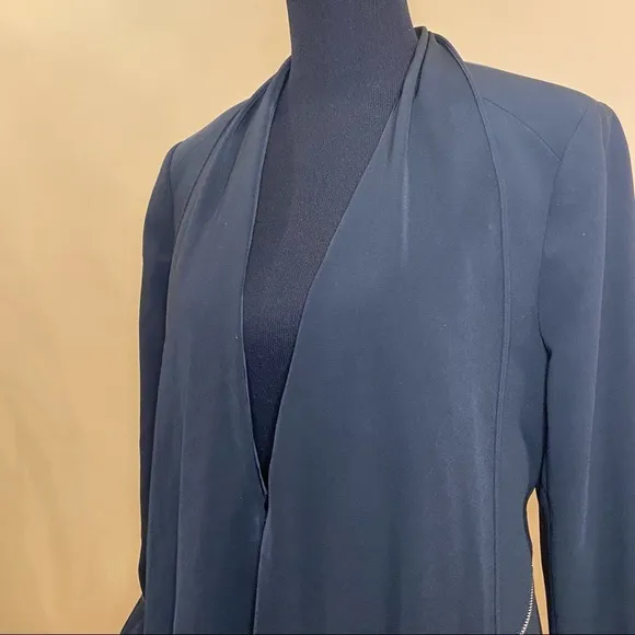 🛍️ Trouve Black Convertible Open Front Zipper Blazer Size L NWT