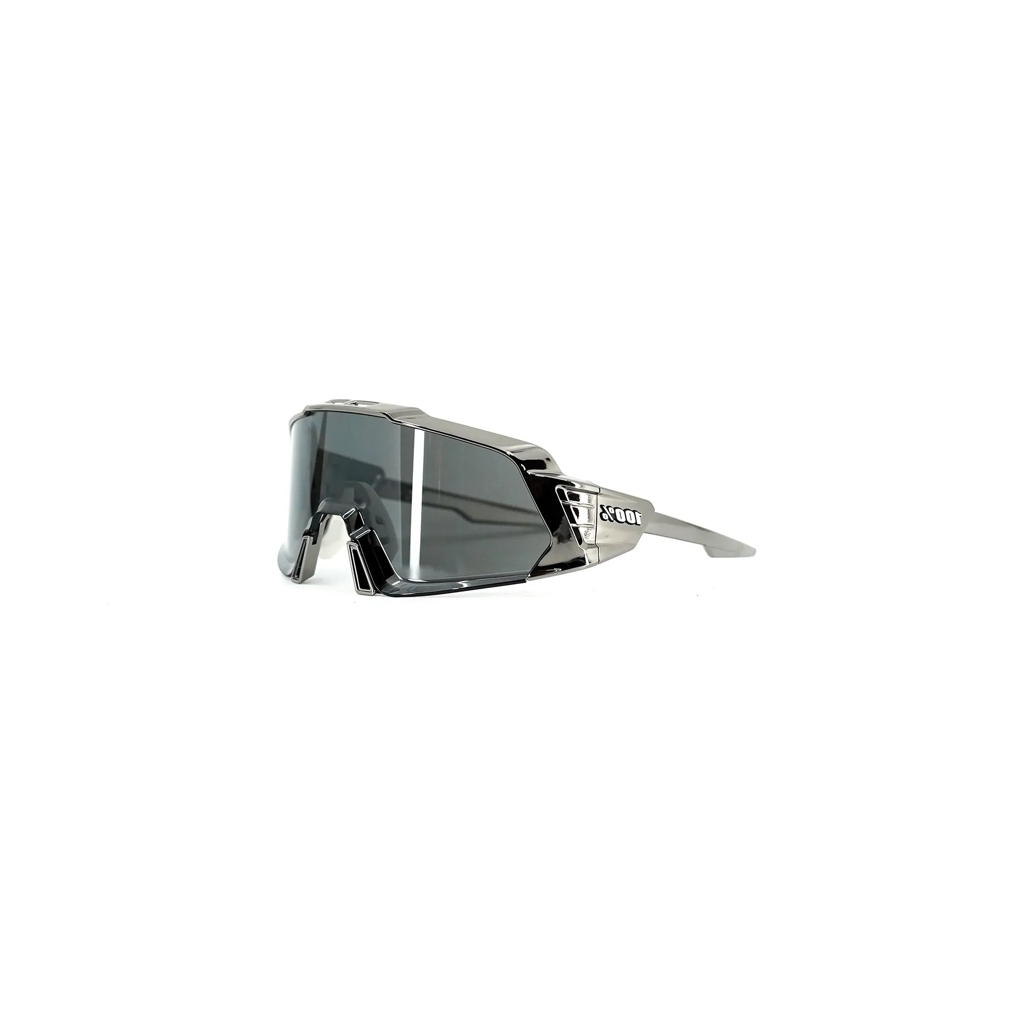 100% Korbin X Sunglasses - Gloss Black Chrome (HiPER Silver Mirror Lens)