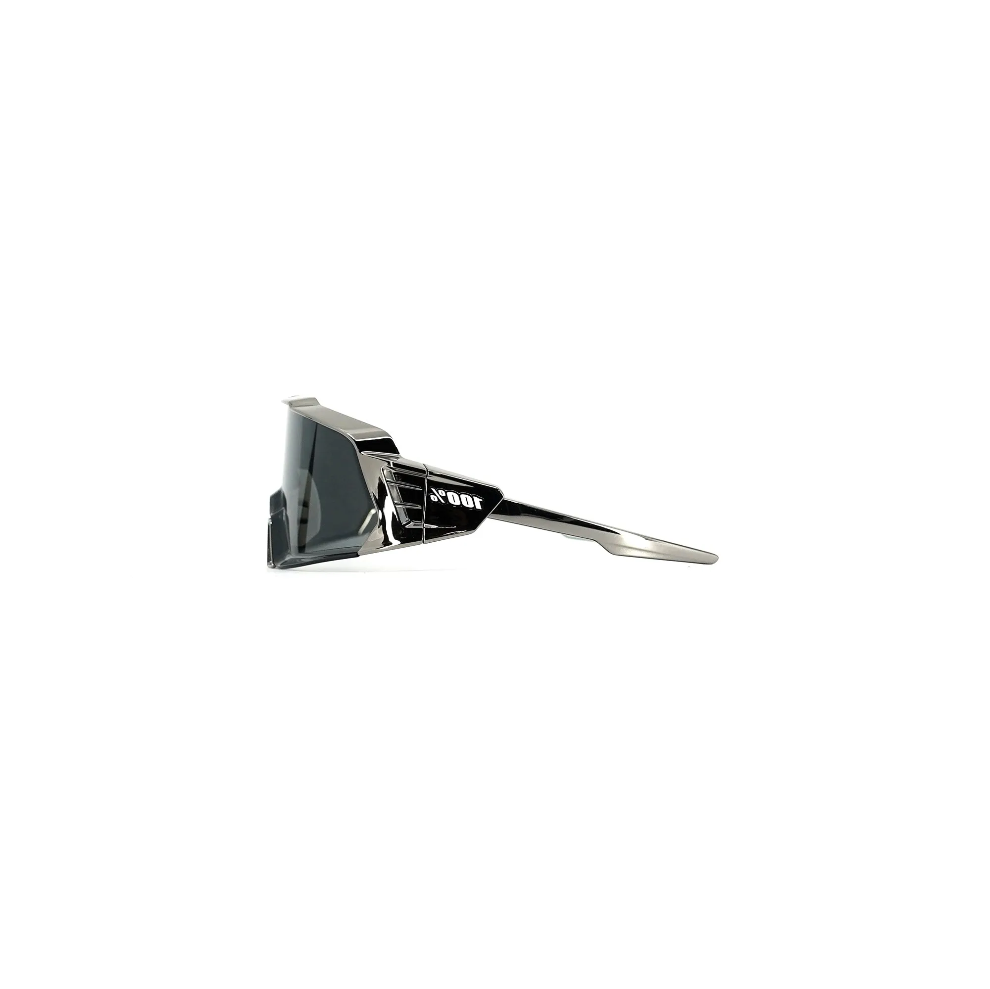100% Korbin X Sunglasses - Gloss Black Chrome (HiPER Silver Mirror Lens)