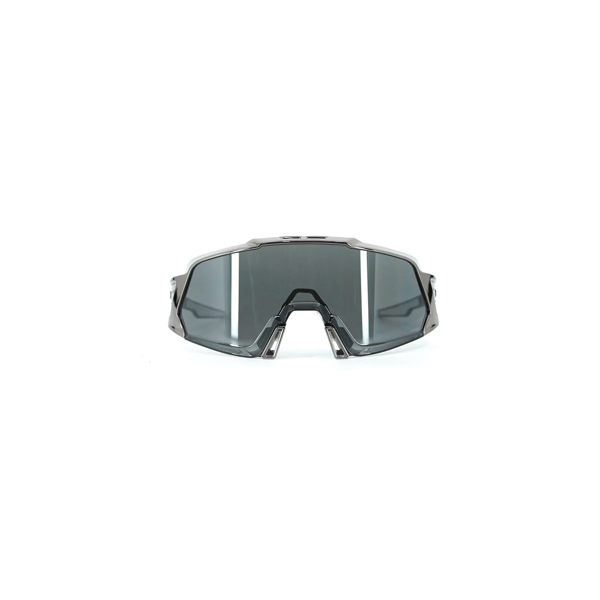 100% Korbin X Sunglasses - Gloss Black Chrome (HiPER Silver Mirror Lens)