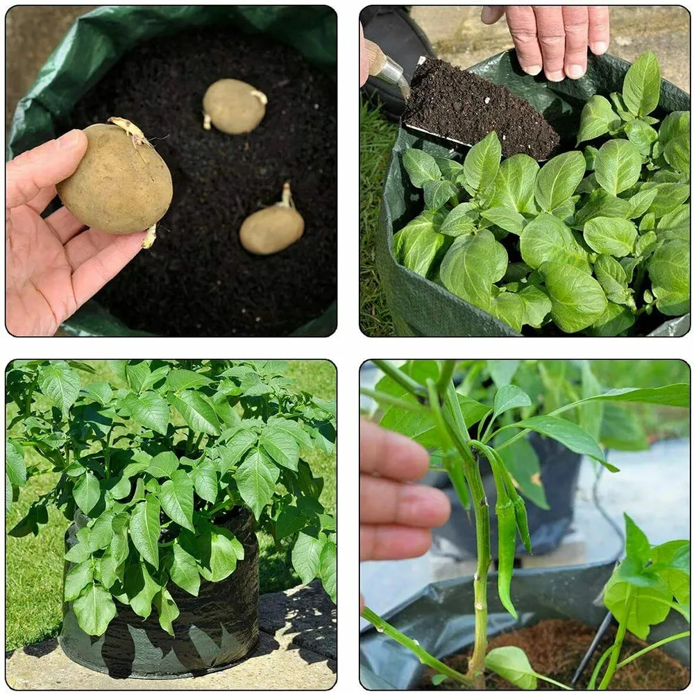 12 Gallons DIY Potato Planter Planting Container Bag Vegetable Gardening Jardineria Thicken Garden Pot Planting Grow Bag