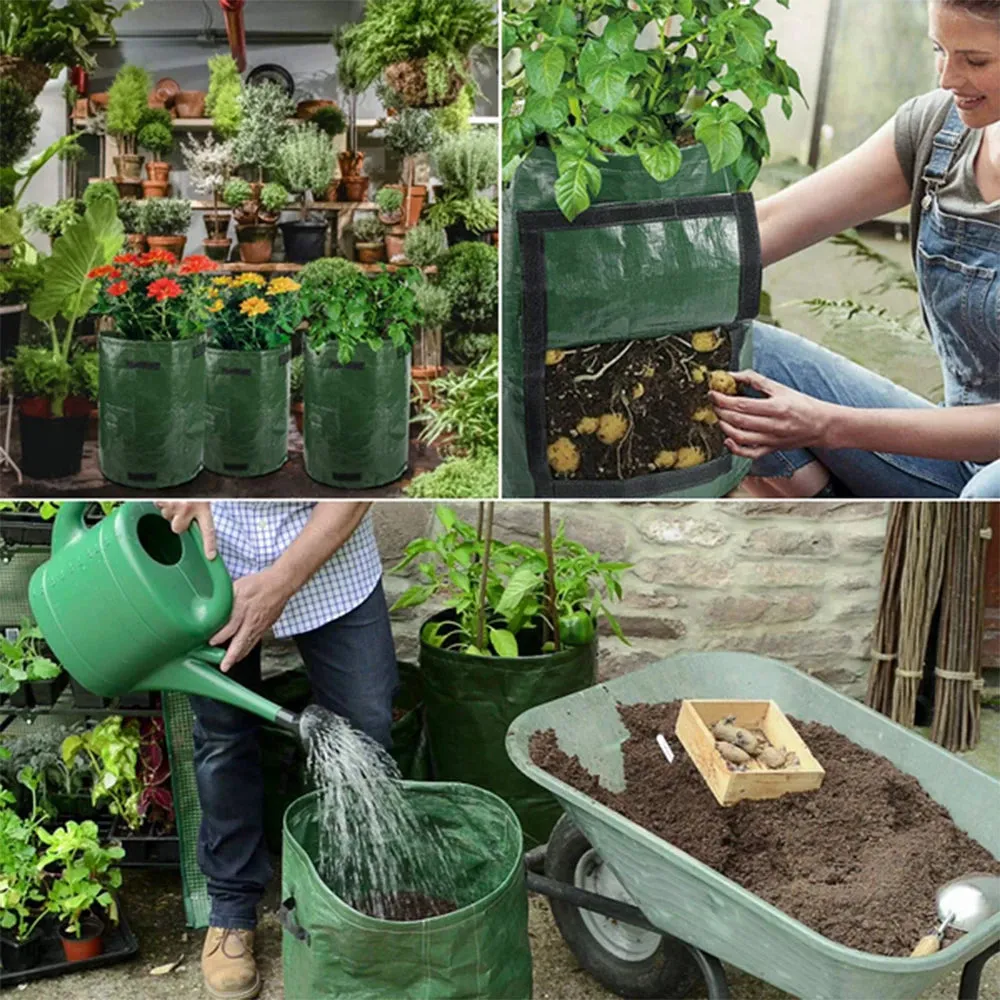 12 Gallons DIY Potato Planter Planting Container Bag Vegetable Gardening Jardineria Thicken Garden Pot Planting Grow Bag