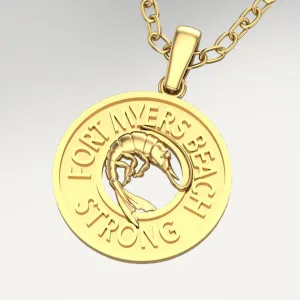 14k Yellow Gold Fort Myers Beach Strong with 1.1mm Diamond Cut 16/18” Adjustable Cable Chain