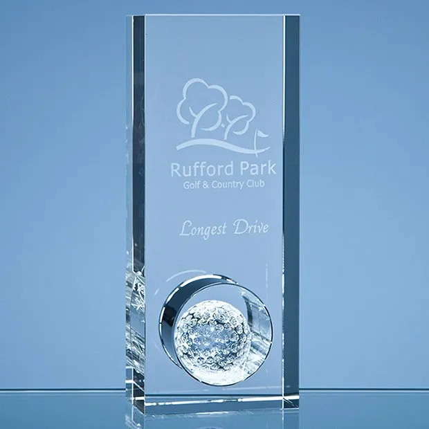 20cm Optical Crystal Golf Ball in the Hole Award
