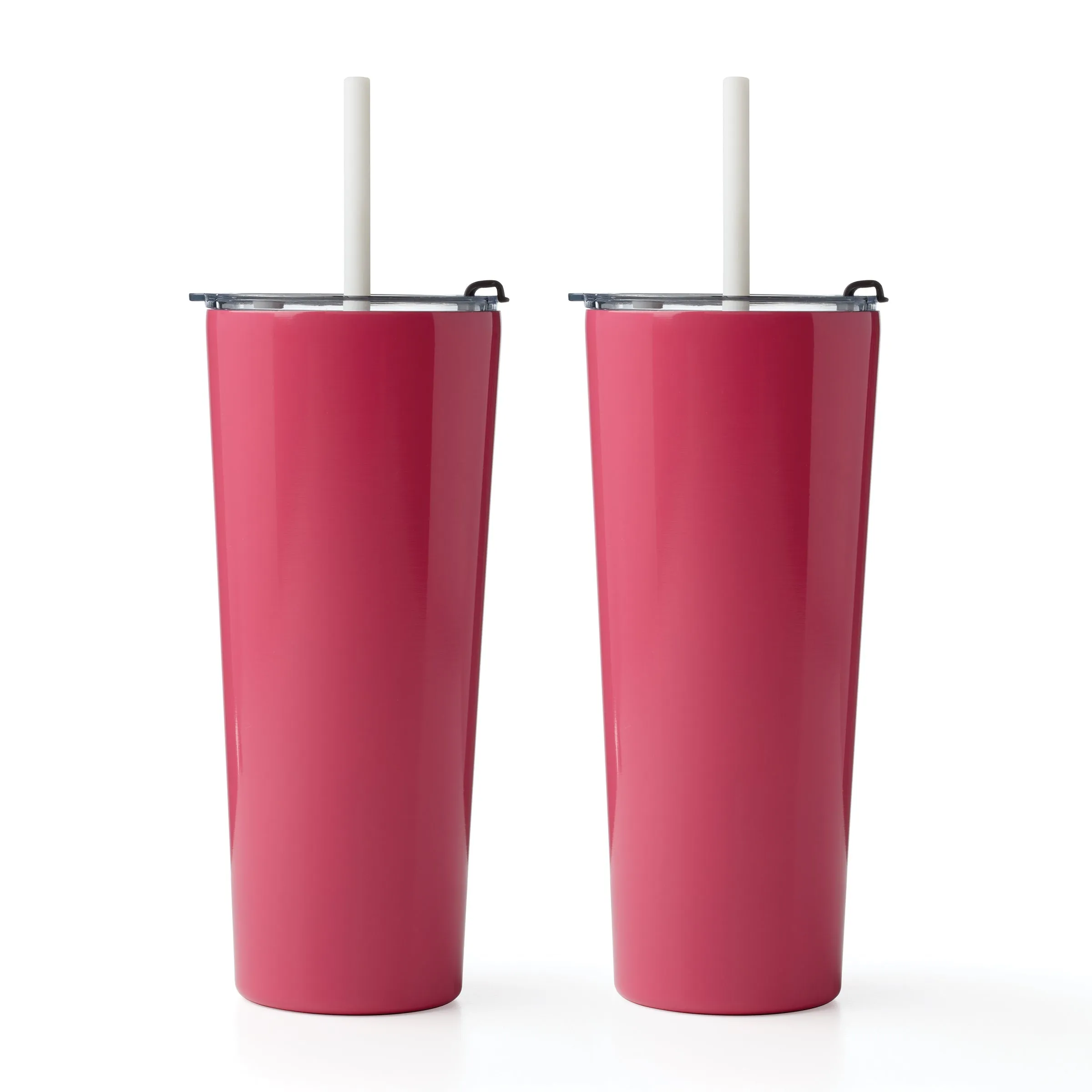 24 Oz Bright Pink Insulated Tumblers, Set Of 2
