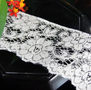 2¼" Soft Floral Lace Trim - Off-white