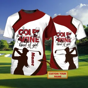 3D Golf Wine - Personalized Name 3D T Shirt - HN95