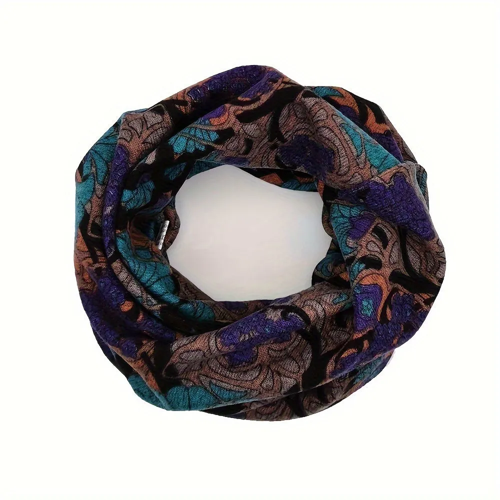 4-Piece Bohemian Floral Brimless Beanie Set – Warm & Multifunctional Headscarf
