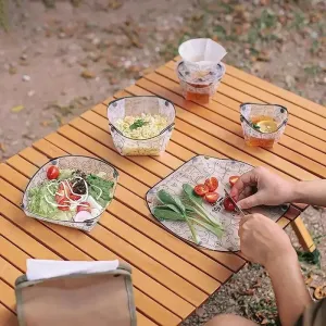5-in-1 Foldable Camping Tableware Set