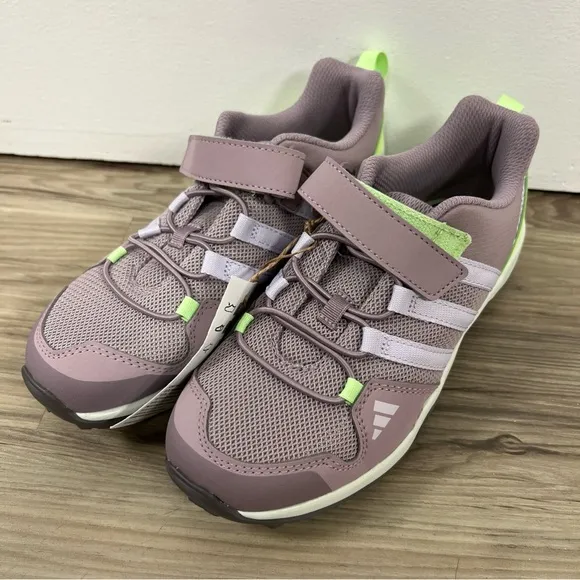 Adidas TERREX AX2R CF Hiking Shoe Fig/Silver/Green Kids Size 2 NWOB