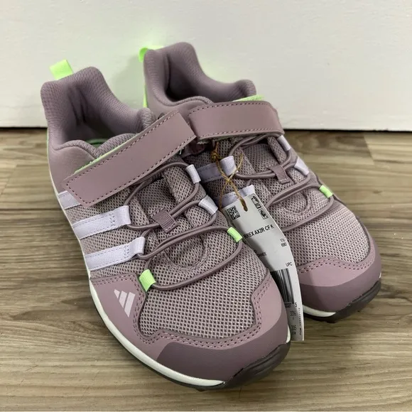 Adidas TERREX AX2R CF Hiking Shoe Fig/Silver/Green Kids Size 2 NWOB