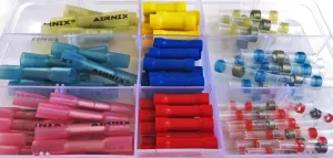 AIRNIX TERMINAL 102 Piece Butt Connector Assortment Set; Heat Shrink, Solder Sleeve, Crimp 22-10ga