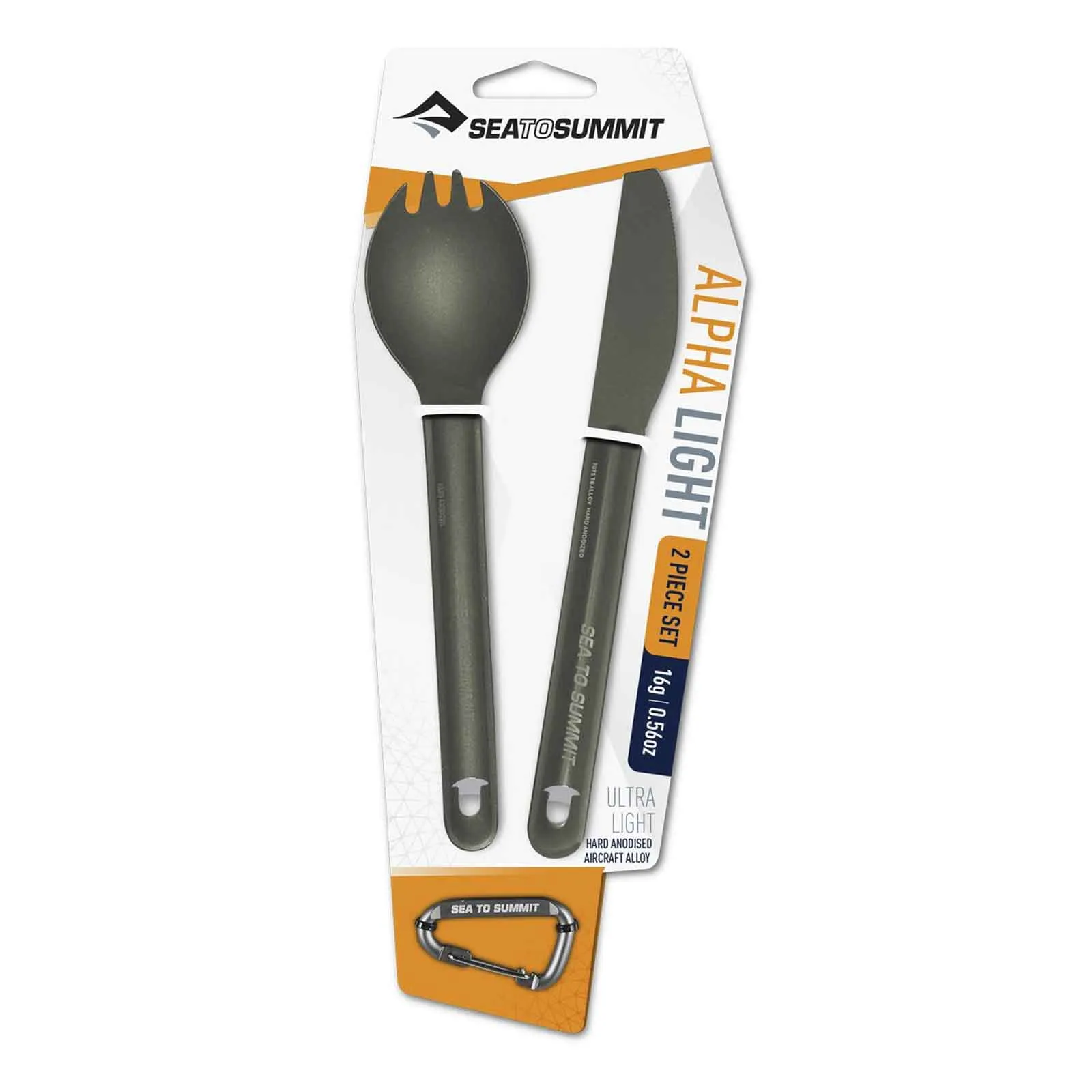 Alphalight cutlery Set 2 Piece Knife, Spork