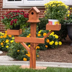 Amish Made Cedar Birdhouse Planters