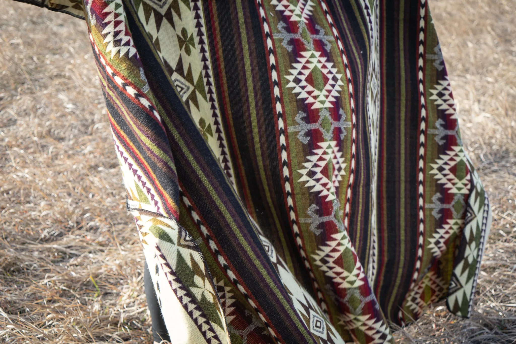 Andean Alpaca Wool Blanket - Cactus