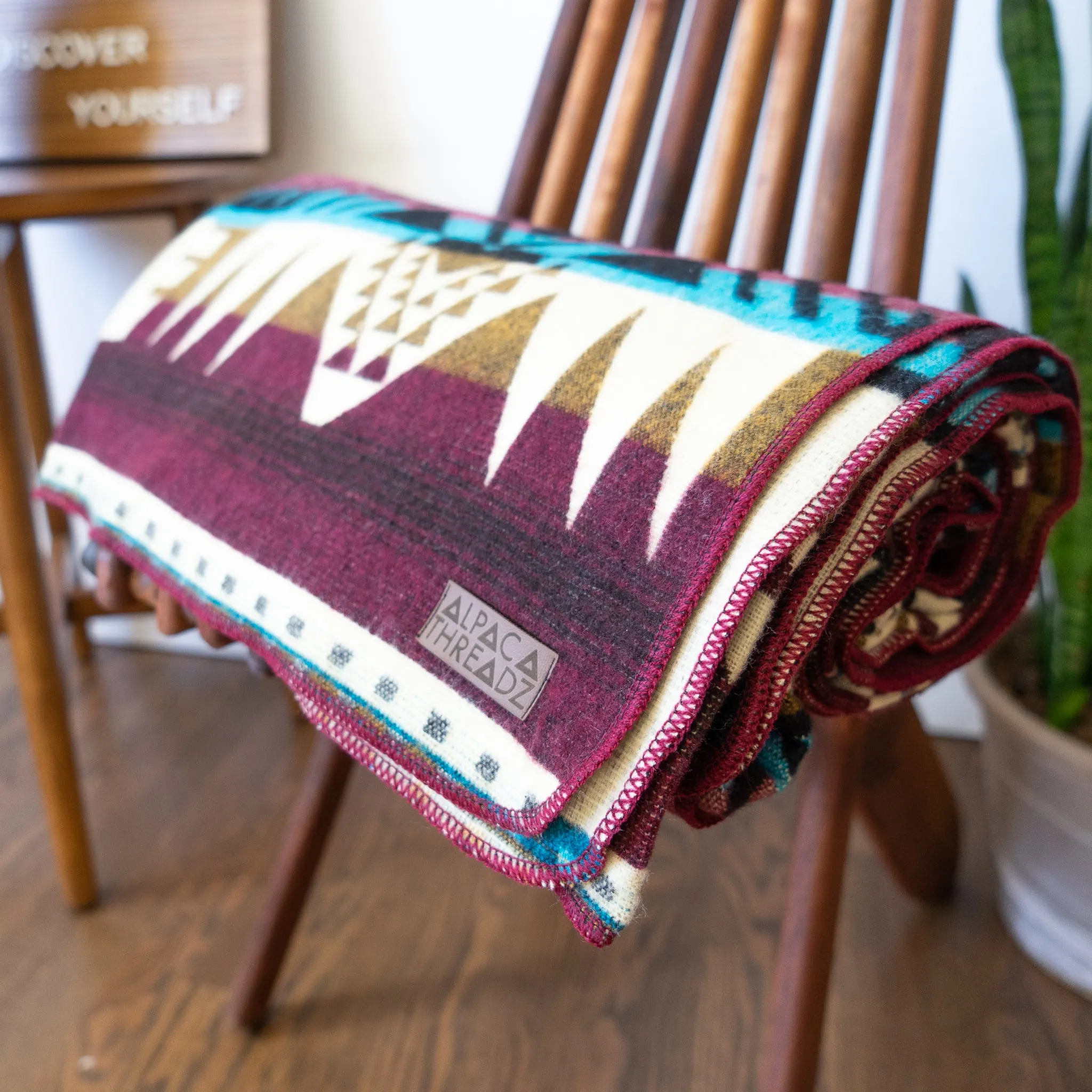 Andean Alpaca Wool Blanket - Southwest