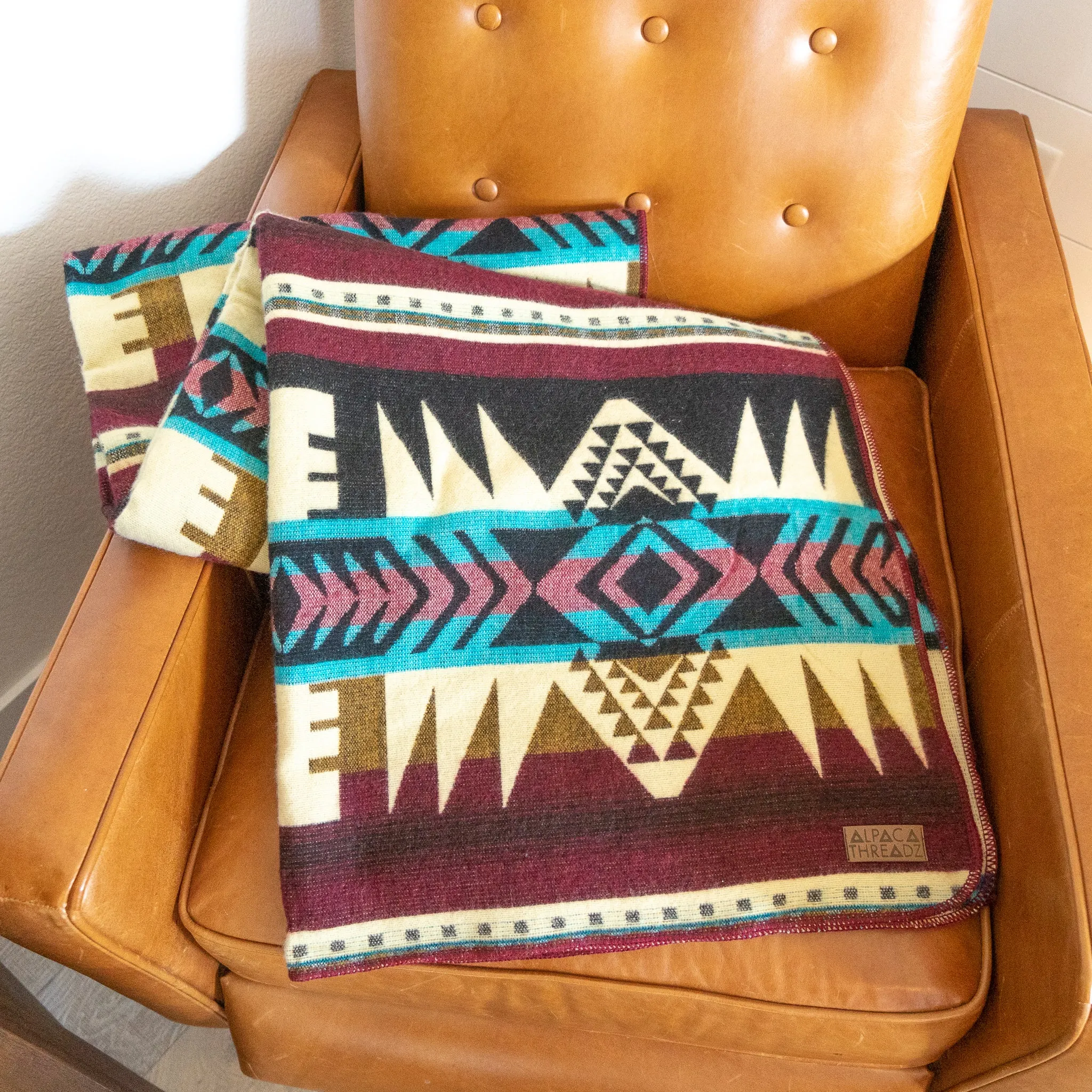 Andean Alpaca Wool Blanket - Southwest