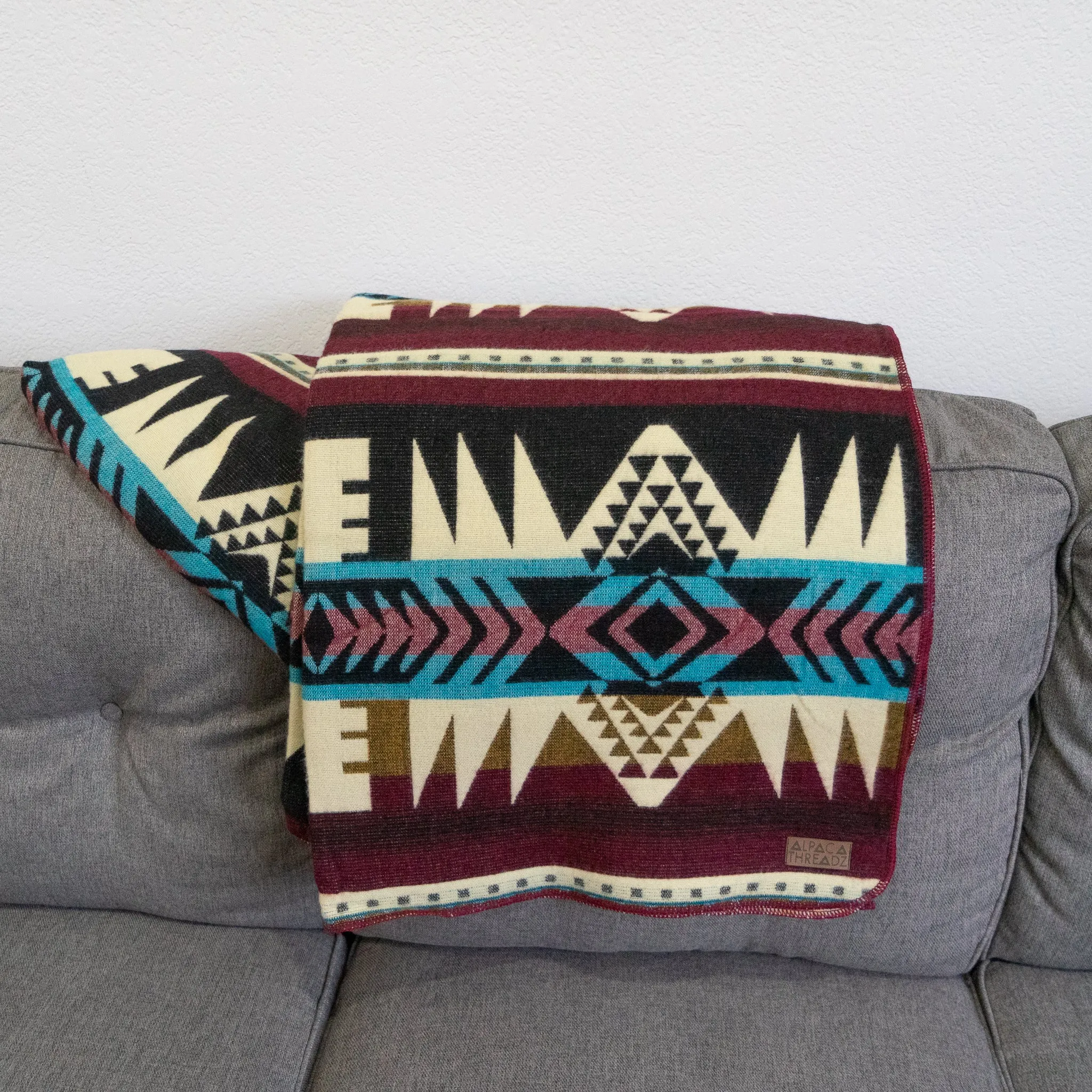 Andean Alpaca Wool Blanket - Southwest