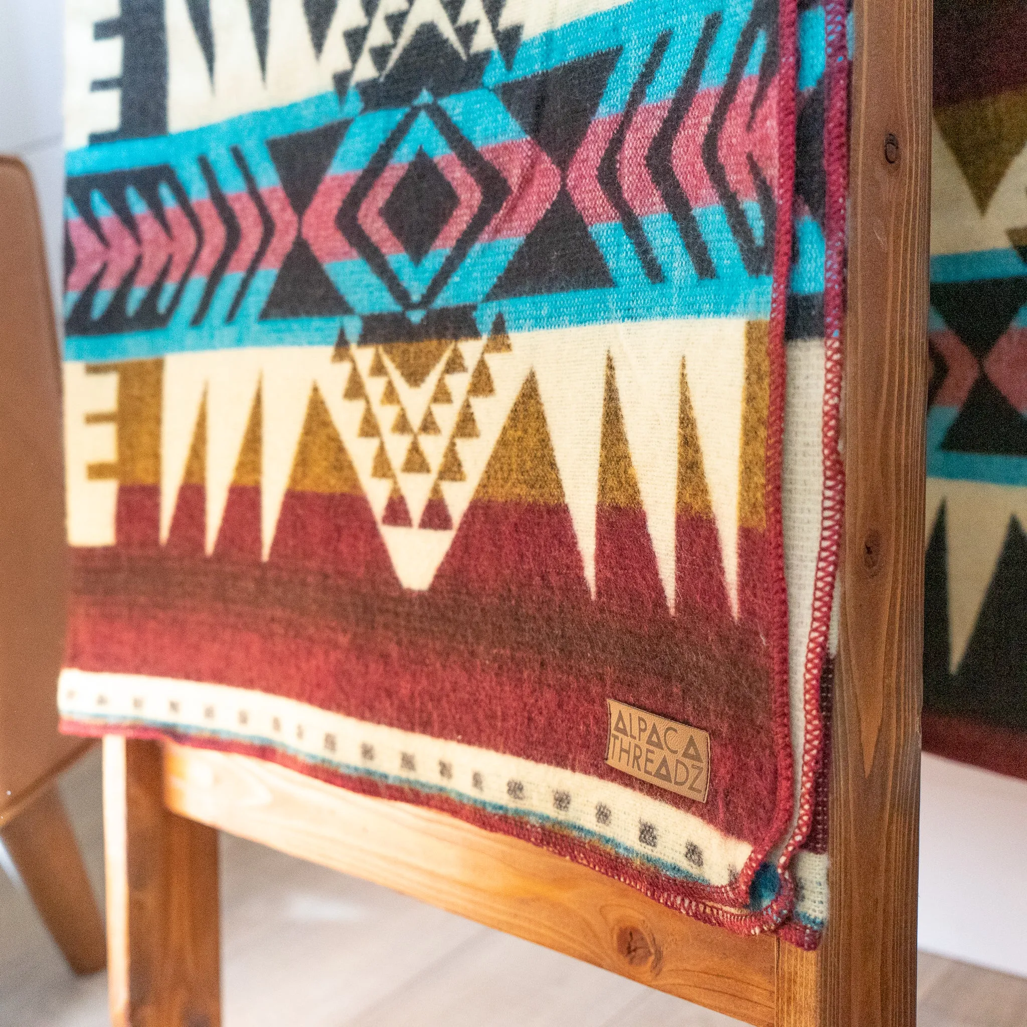 Andean Alpaca Wool Blanket - Southwest