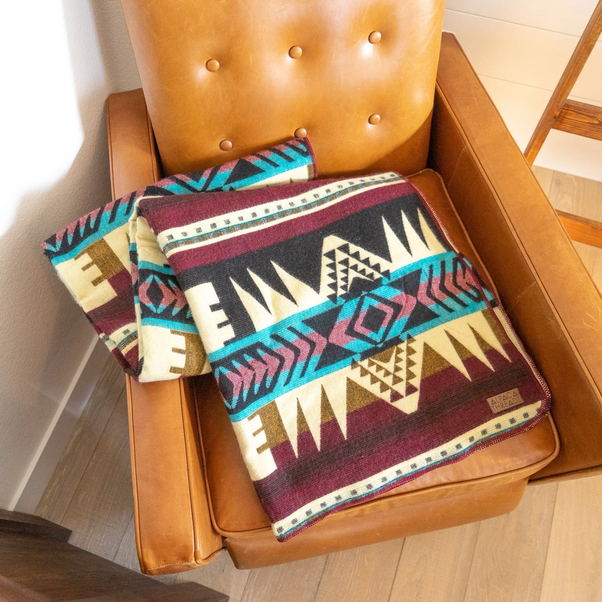 Andean Alpaca Wool Blanket - Southwest