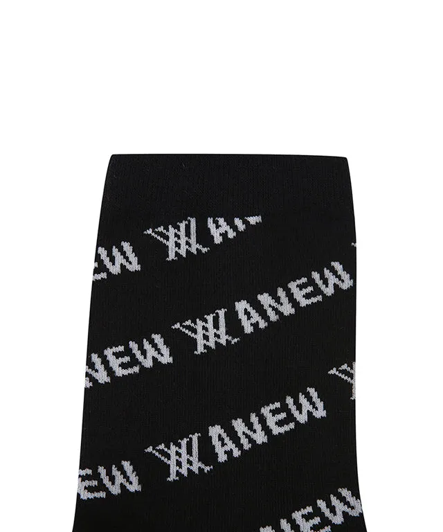 ANEW Golf: Diagonal Logo Repeat Long Neck Socks - Men's