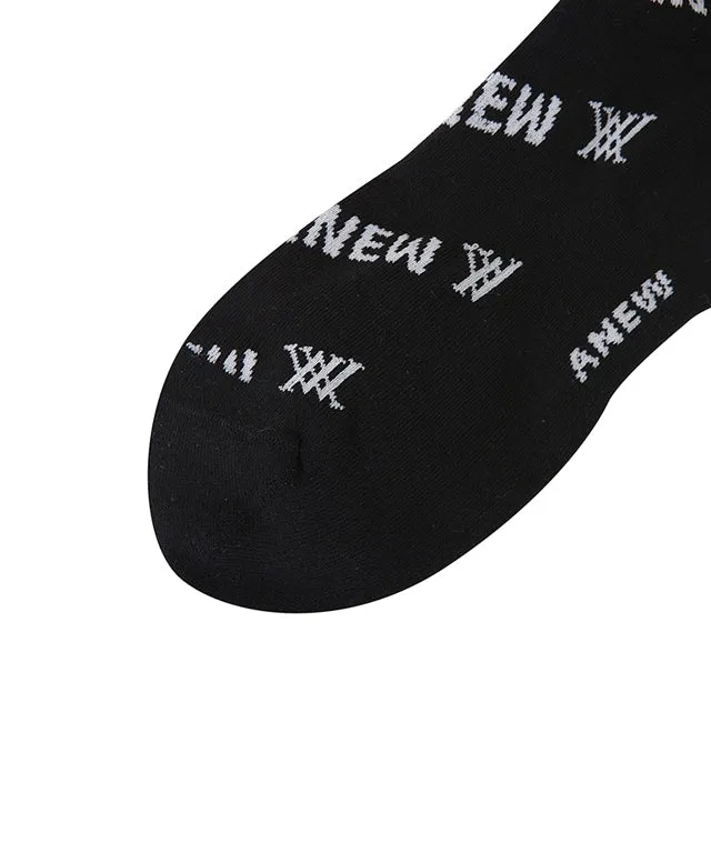 ANEW Golf: Diagonal Logo Repeat Long Neck Socks - Men's