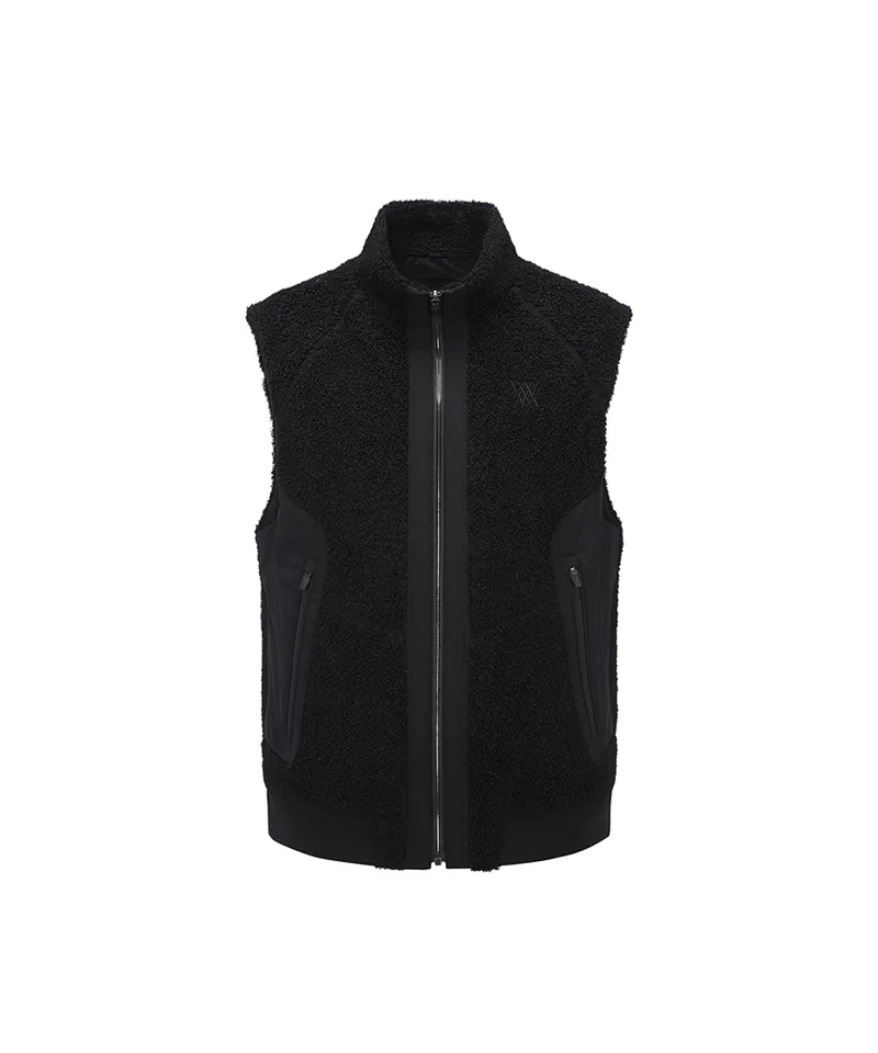 ANEW Golf Men Incision Fleece VT - Black