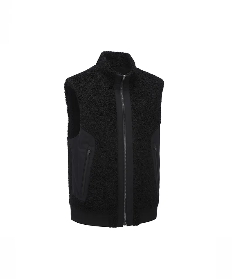 ANEW Golf Men Incision Fleece VT - Black
