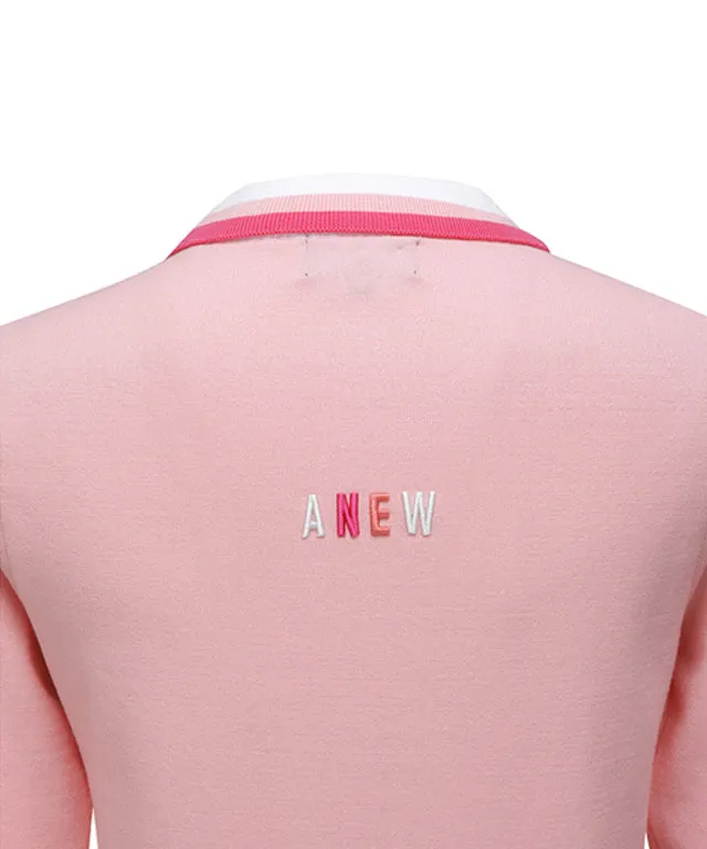 ANEW Golf: Women Logo Combination Pastel Sweater - Light Pink
