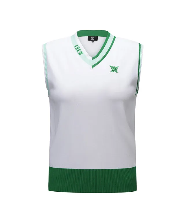 ANEW Golf: Women V-Neck Sweater Vest - White