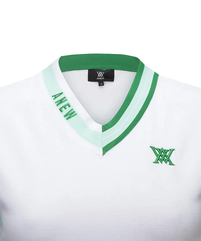 ANEW Golf: Women V-Neck Sweater Vest - White