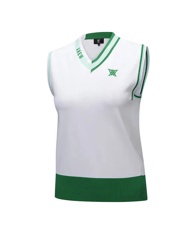 ANEW Golf: Women V-Neck Sweater Vest - White