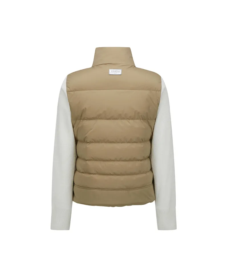 ANEW Golf Women's Knit Hybrid Down Jacket - Ivory
