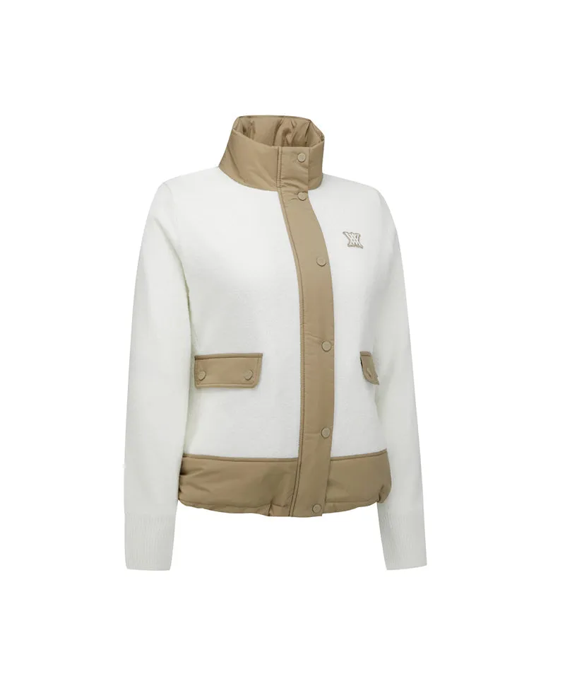 ANEW Golf Women's Knit Hybrid Down Jacket - Ivory