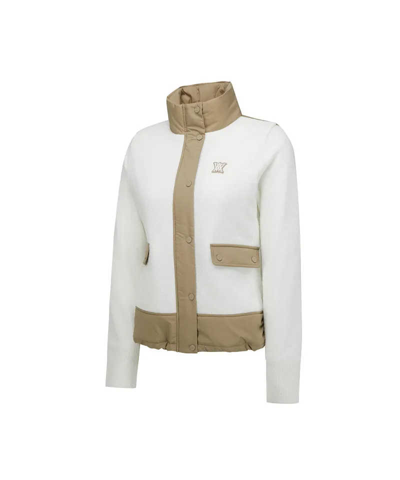 ANEW Golf Women's Knit Hybrid Down Jacket - Ivory