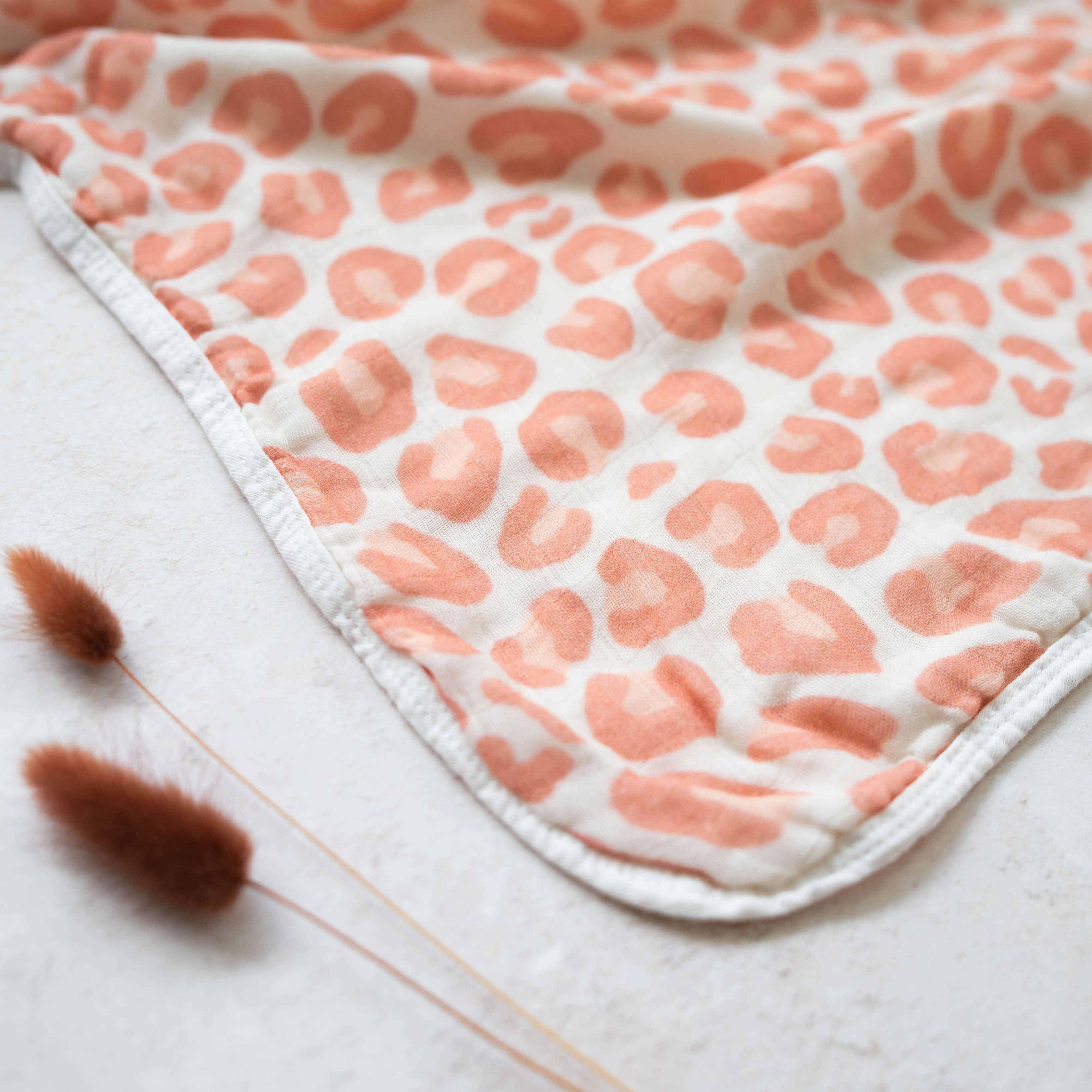 Animal Print Muslin Blanket