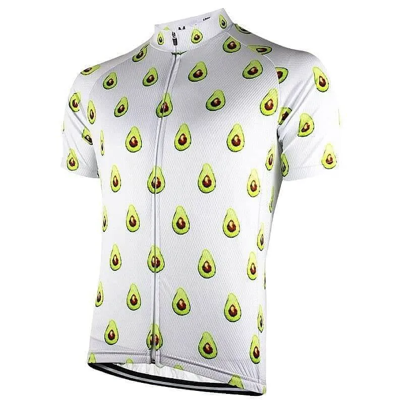 Avocado Pattern Cycling Jersey