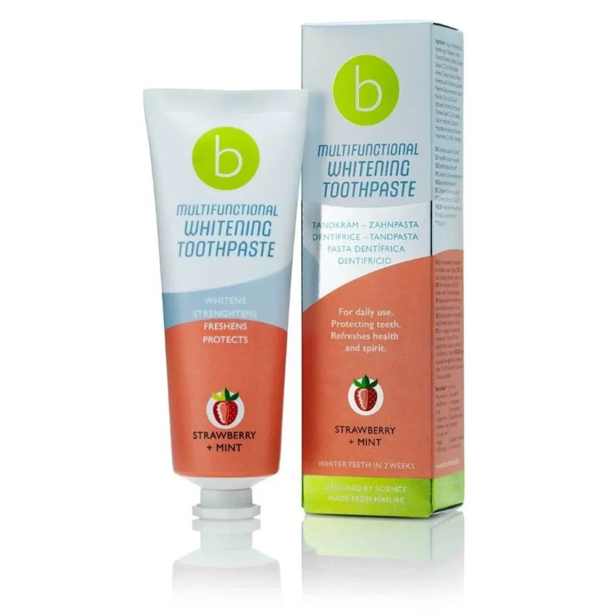 Beconfident Multifunctional Whitening hammastahna Strawberry   Mint 75 ml