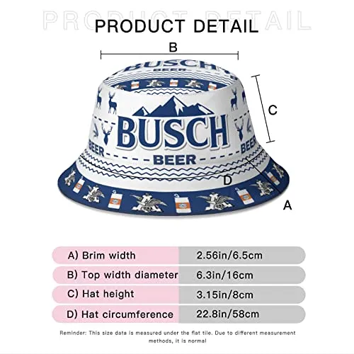 Beer Bucket Hat for Men Women, Packable Beach Sun Hat for OutdoorReversible Sun Bucket Hat Fisherman Cap