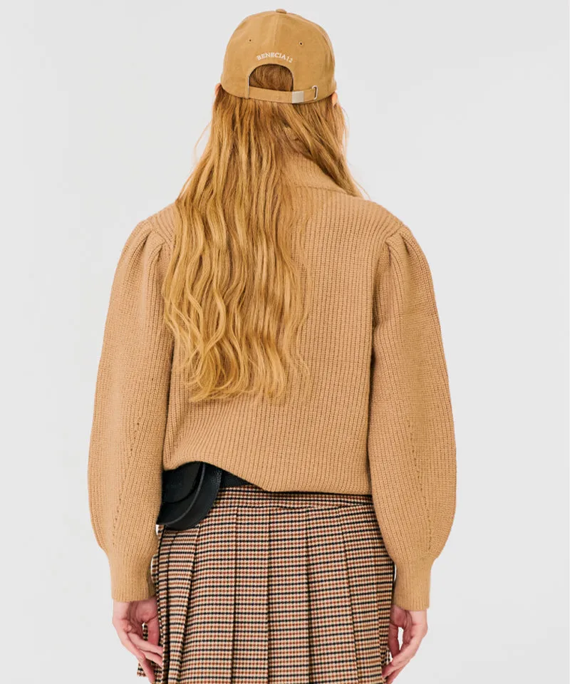 BENECIA 12 Fleece Cotton Ball Cap -  Beige