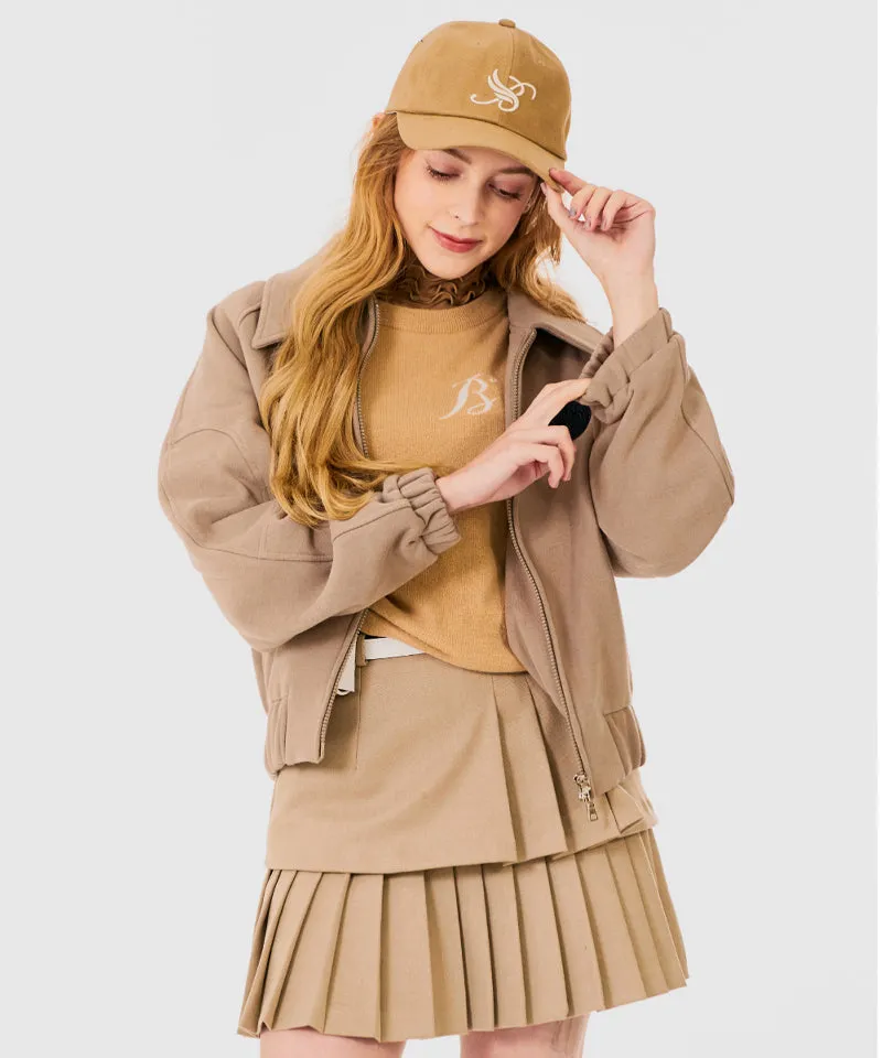 BENECIA 12 Fleece Cotton Ball Cap -  Beige