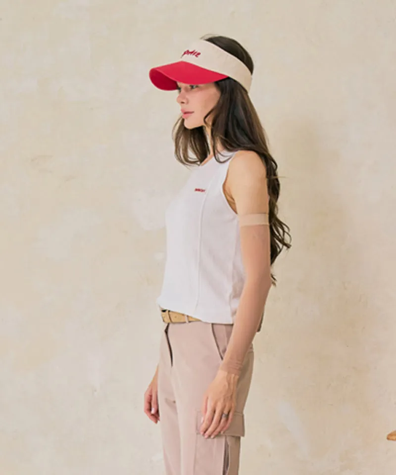 BENECIA 12 Line Cold Tank Top - White