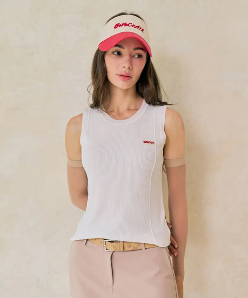 BENECIA 12 Line Cold Tank Top - White