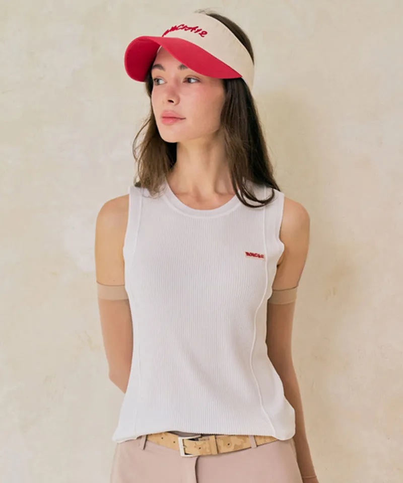 BENECIA 12 Line Cold Tank Top - White