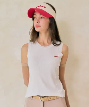 BENECIA 12 Line Cold Tank Top - White
