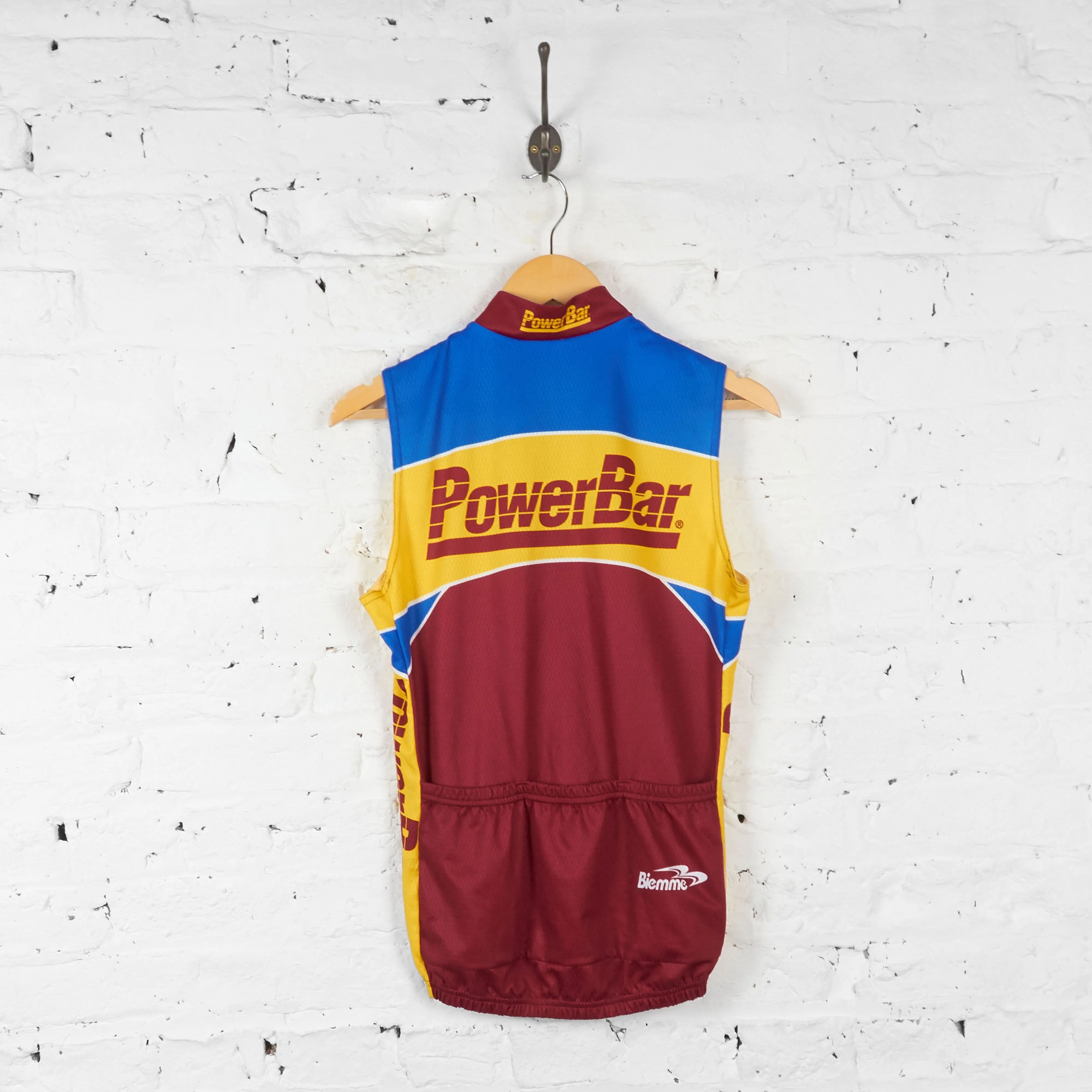 Biemme Power Bar Sleeveless Cycling Jersey - Red/Yellow/Blue - S