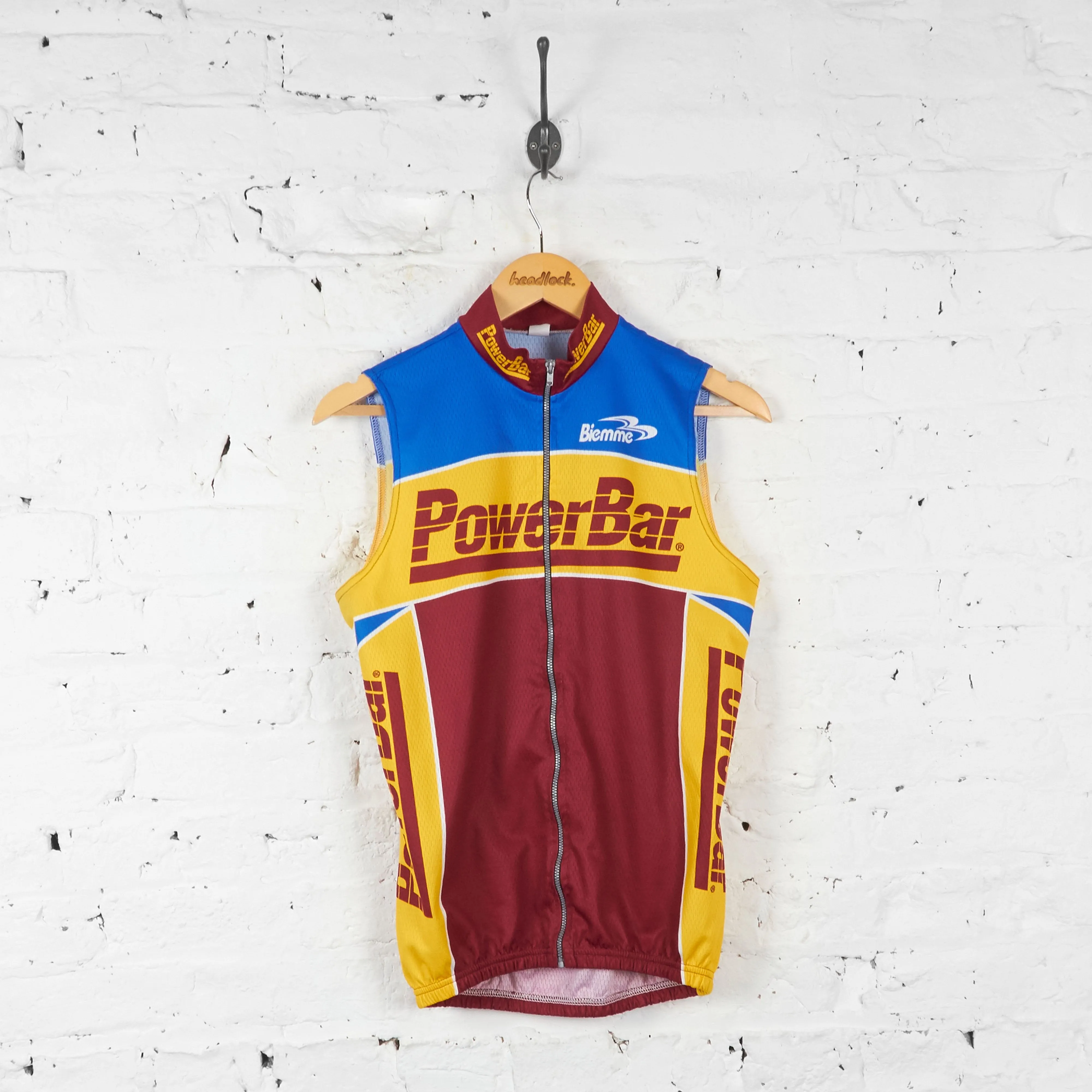 Biemme Power Bar Sleeveless Cycling Jersey - Red/Yellow/Blue - S