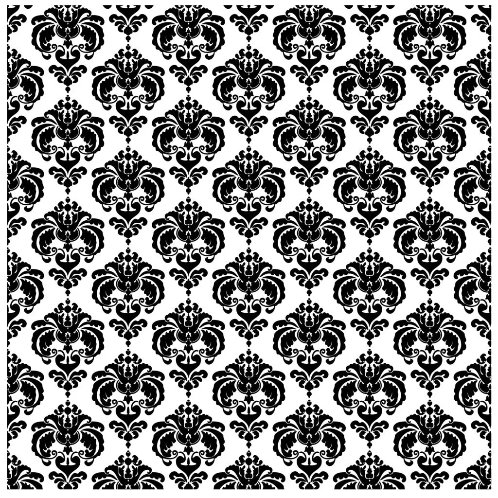 black Damask Heat Transfer Vinyl Sheet